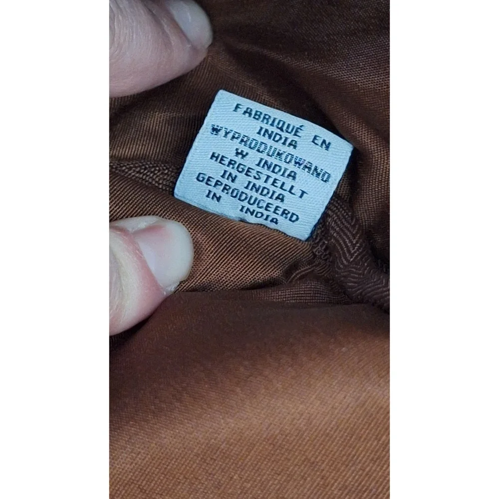 Tommy Bahama Brown Leather Mini Backpack Convertible Sling Bag RN 75343